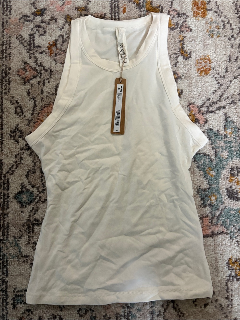 SKIMS COTTON JERSEY CREW NECK TANK | MARBLE